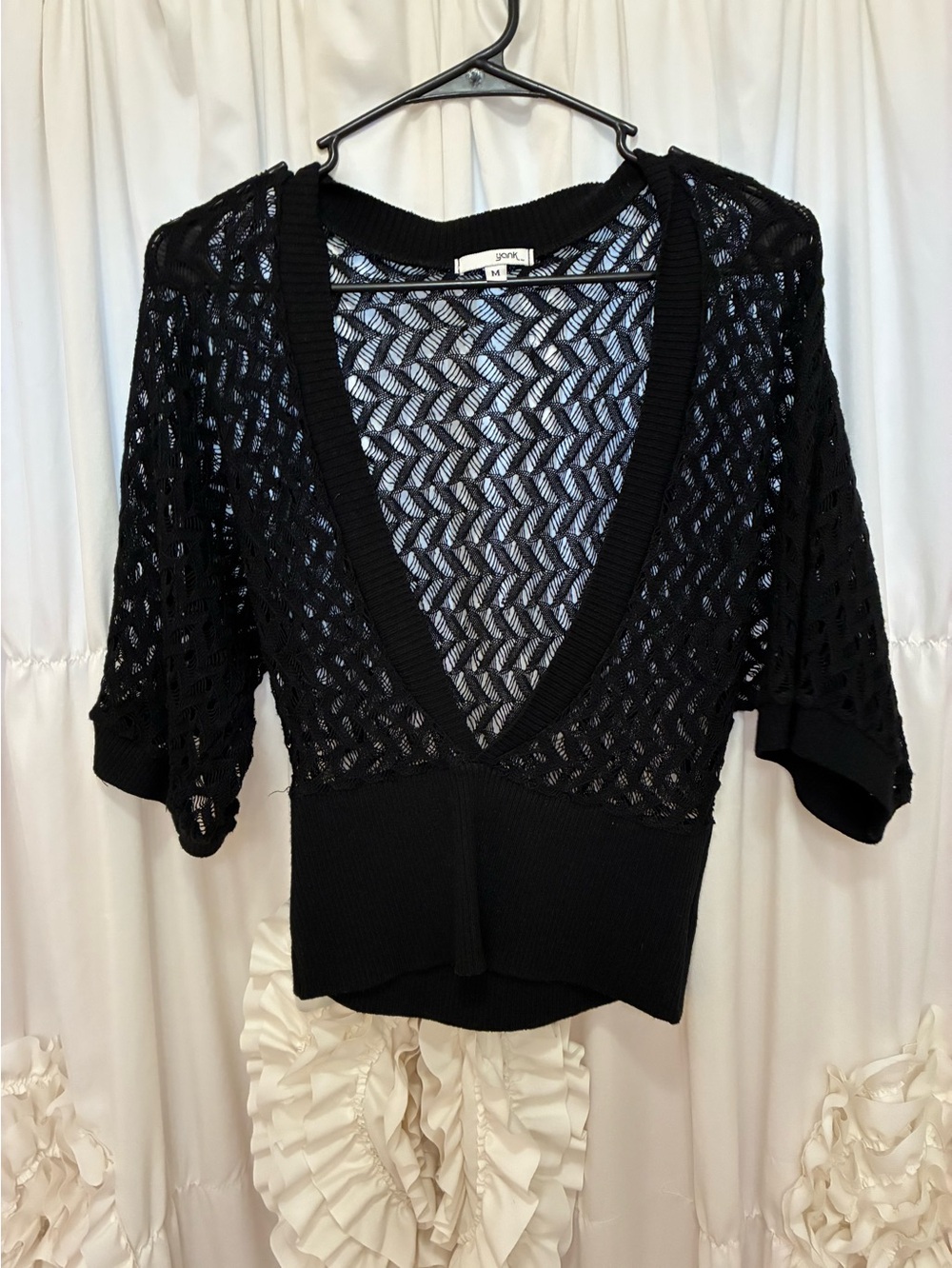 Yank Black Lace Top - Black🌸
